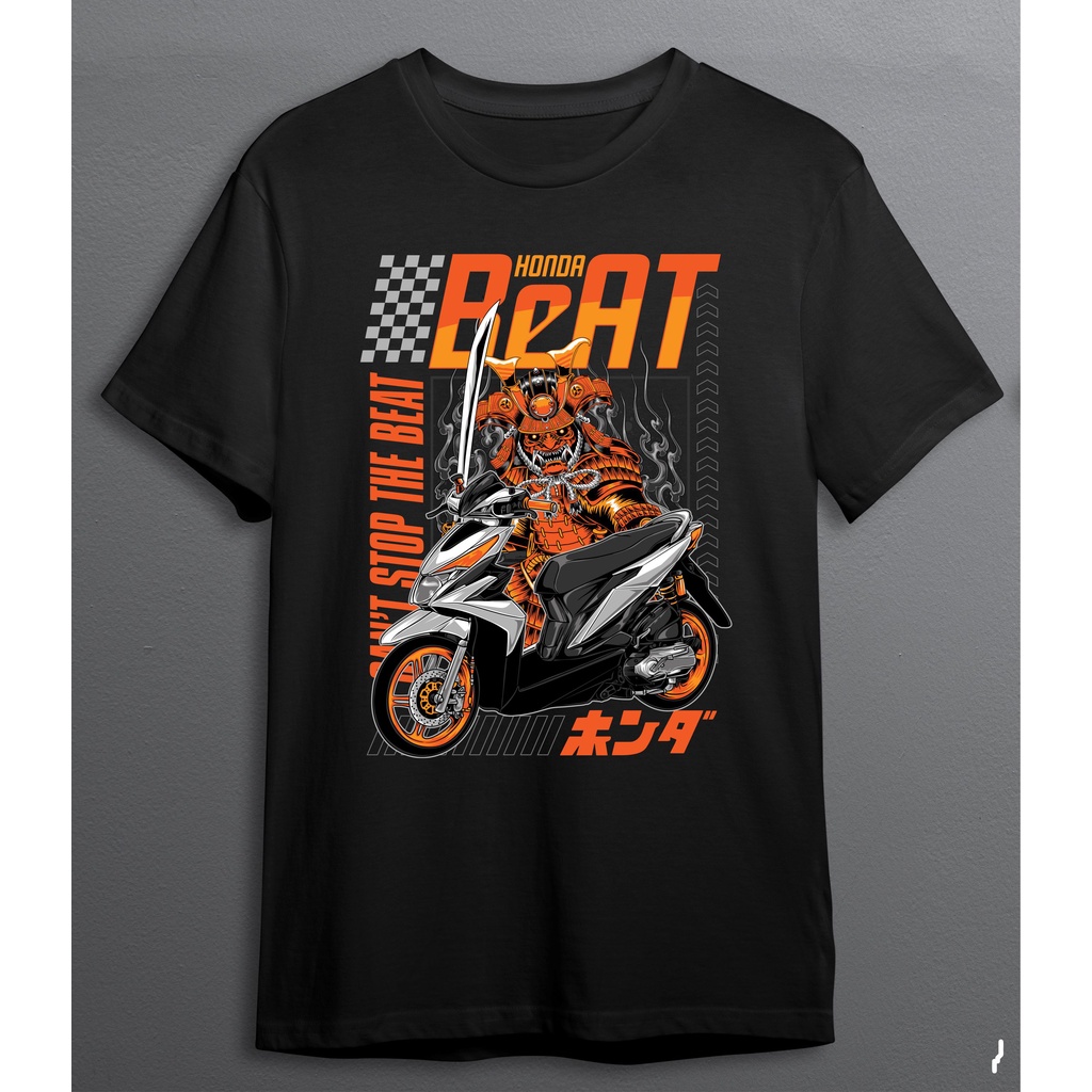 KAOS LENGAN PENDEK HONDA BEAT CBS SAMURAI JEPANG 2 JUMBO M-5XL