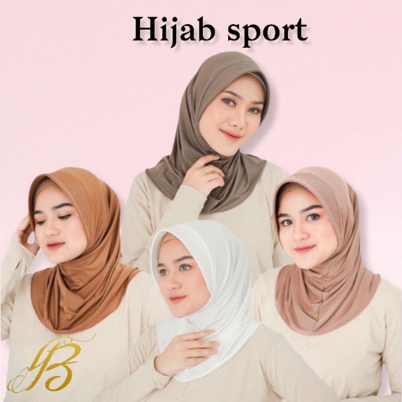 Hijab Sport | Jilbab Sport Volly Jersey Lycra Instan Premium Termurah