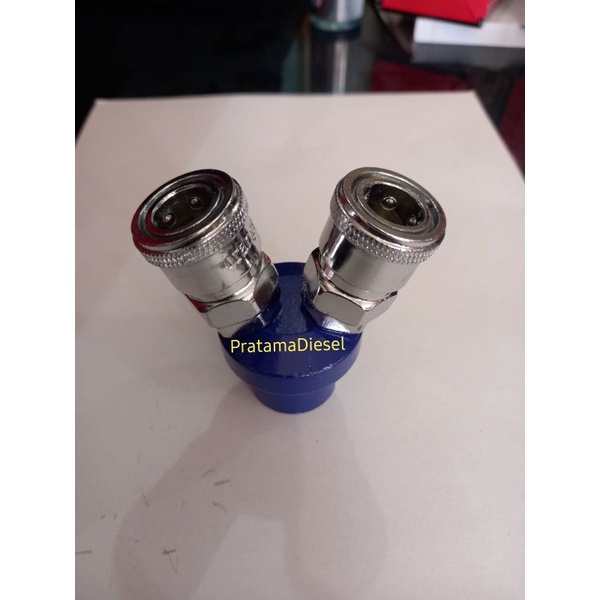 Sambungan coupler kompresor cabang 2 sambungan selang angin 2way