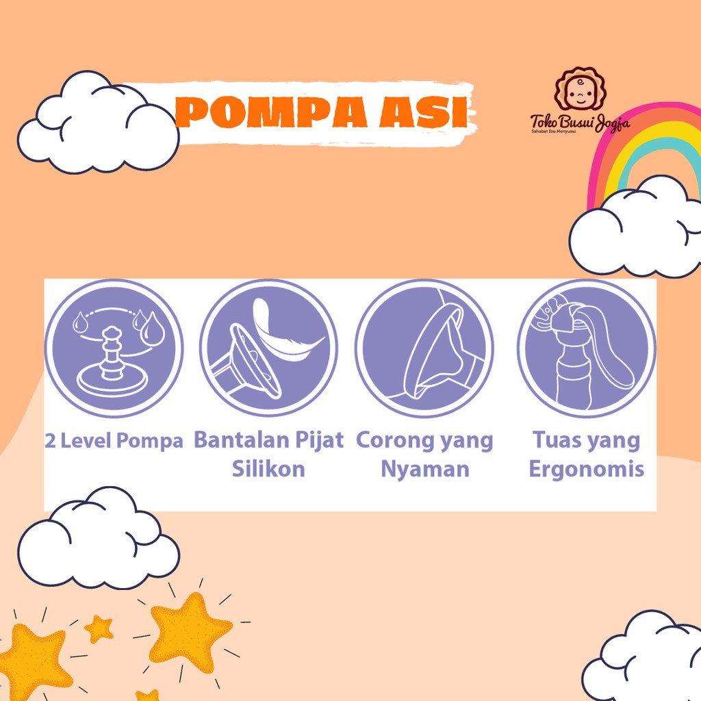 BPM01 Pompa Asi Manual Breastpump Breast Pump Baby safe Bukan Elektrik Single Pump