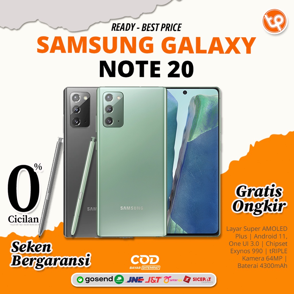 Samsung Note 20 8/256gb Resmi Fullset Hp Second Bekas