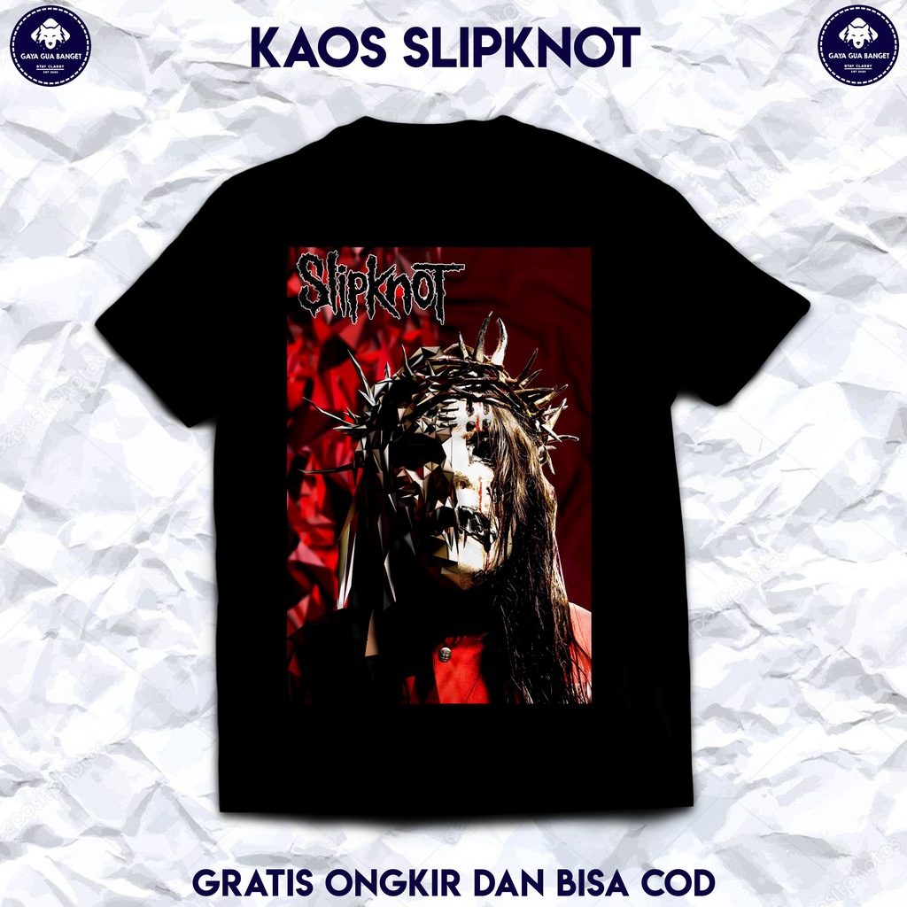 Slipknot Kaos Band Metal Original. T Shirt Musik Band Heavy Metal Slipknot Original.