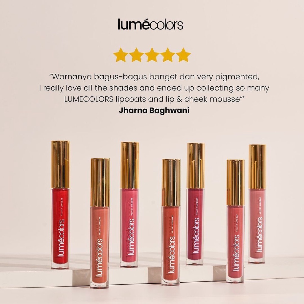 Lumecolors Velvet Lip &amp; Cheek Mousse Lipstik Eyeshadow Blush On Matte