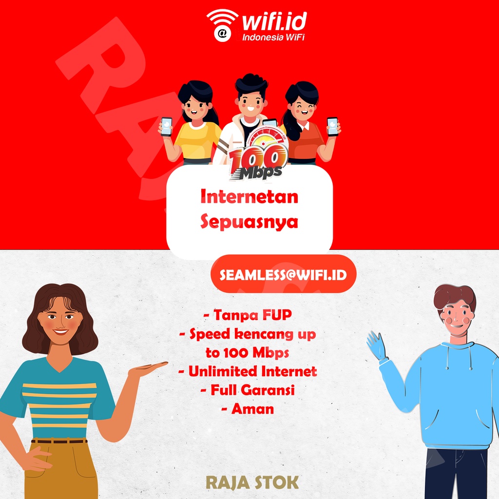 Seamless@wifi.id bulanan murah garansi up to 100 Mbps