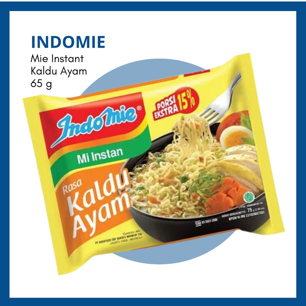 

INDOMIE KUAH KALDU AYAM MIE INSTANT REBUS 65GR