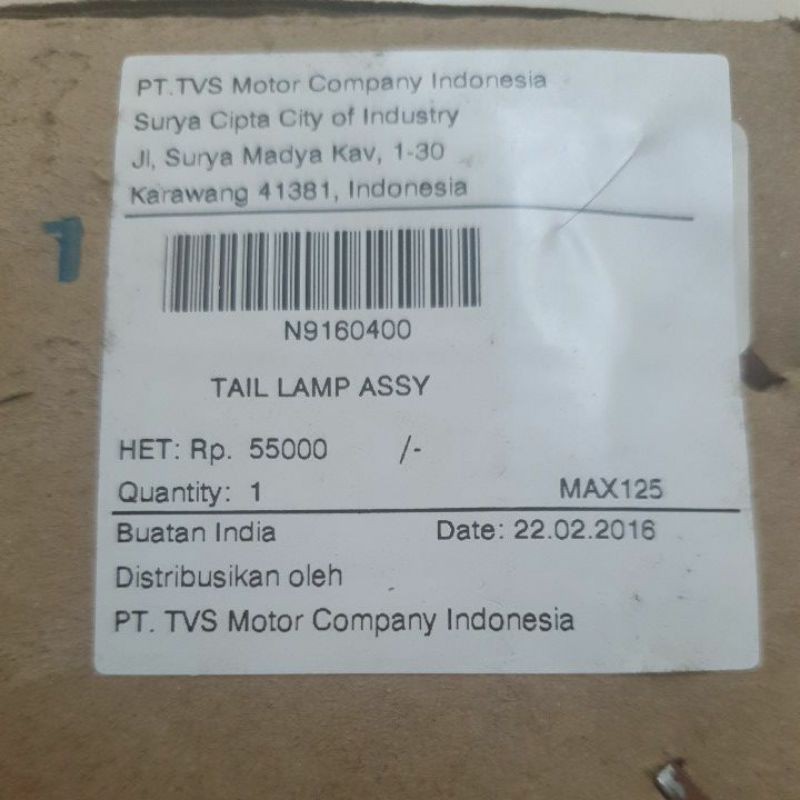 Stop Assy Max 125 TVS