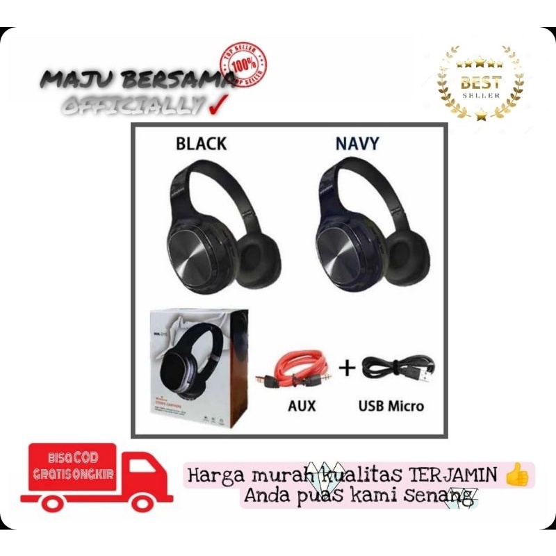 MB - Headphone Bando Bluetooth J WK-015 Wireless Earphone J WK015 wireless Bluetooth Bass / Headset 