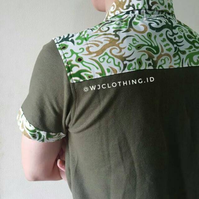 promo batik modern polo shirt tentara polo batik murah fashion pria wanita anak kemeja