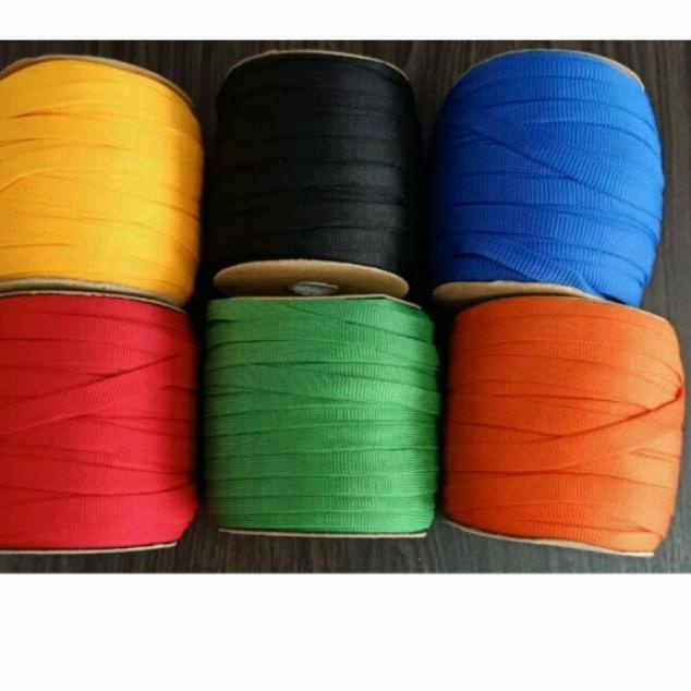 ♞ tali id card / tali sepatu / tali rajut 1cm / roll ❅