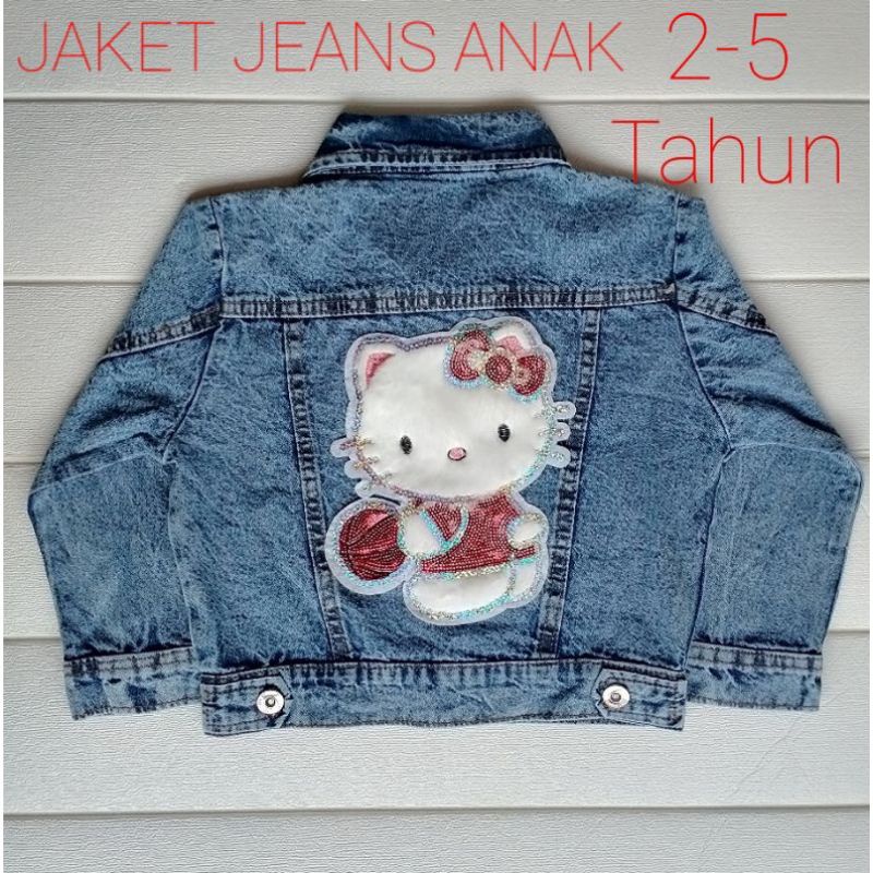 JAKET JEANS ANAK KARAKTER BONEKA BULU 2-7TH