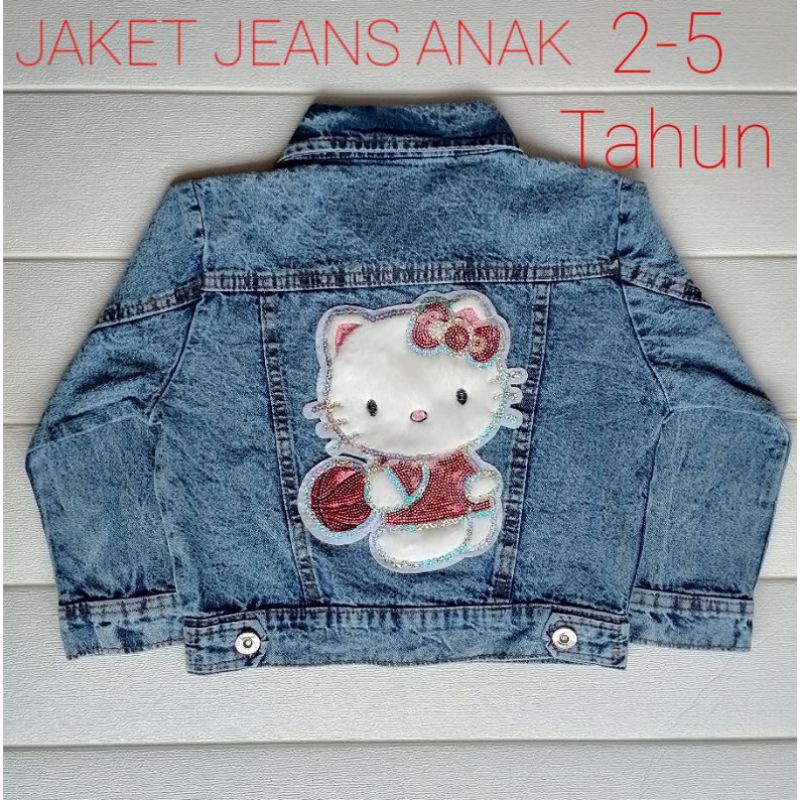 JAKET JEANS ANAK KARAKTER BONEKA BULU 2-7TH