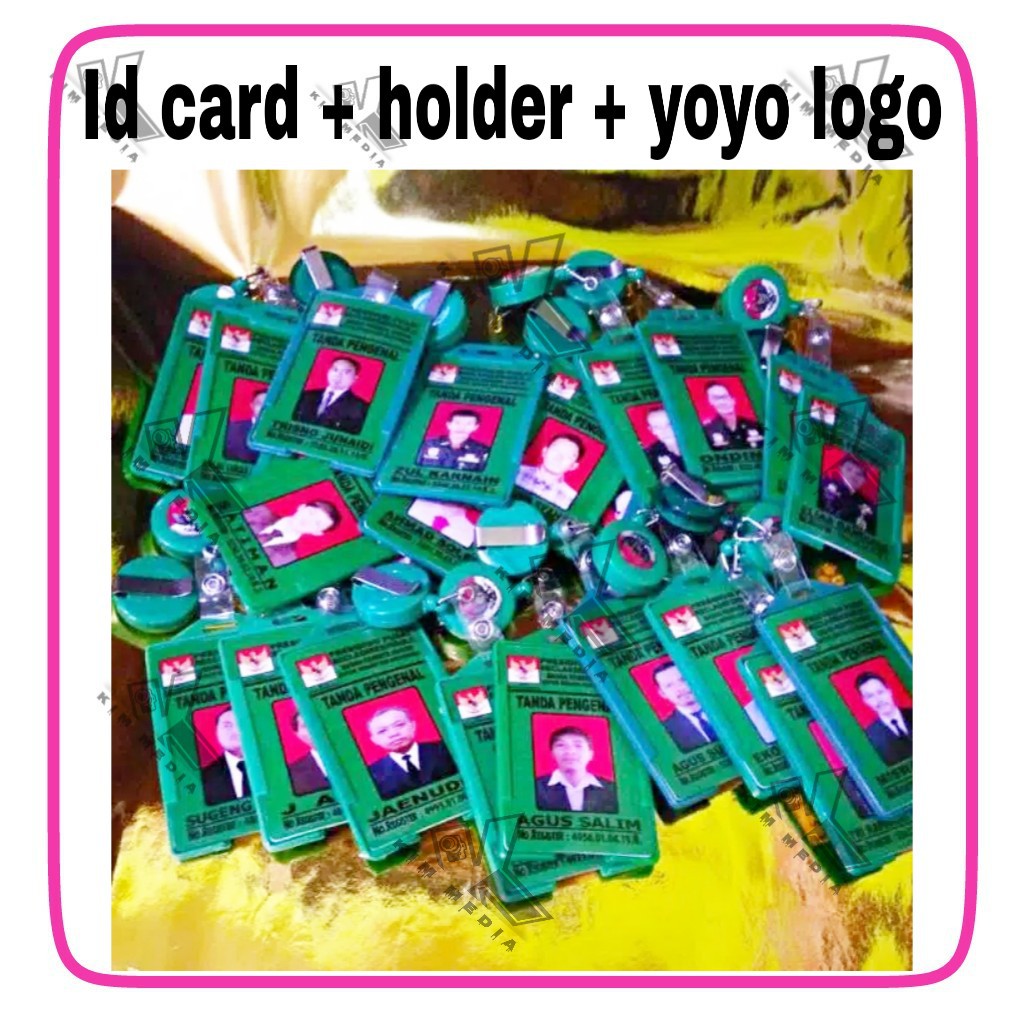 

Cetak Id card lengkap yoyo logo + holder case murah