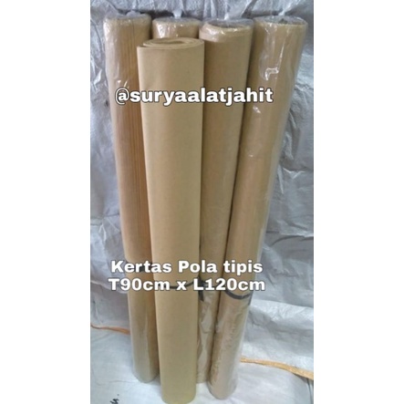 Kertas Pola coklat TIPIS 80Gsm (T.90cm x L.120cm) rp.38.000/10lbr