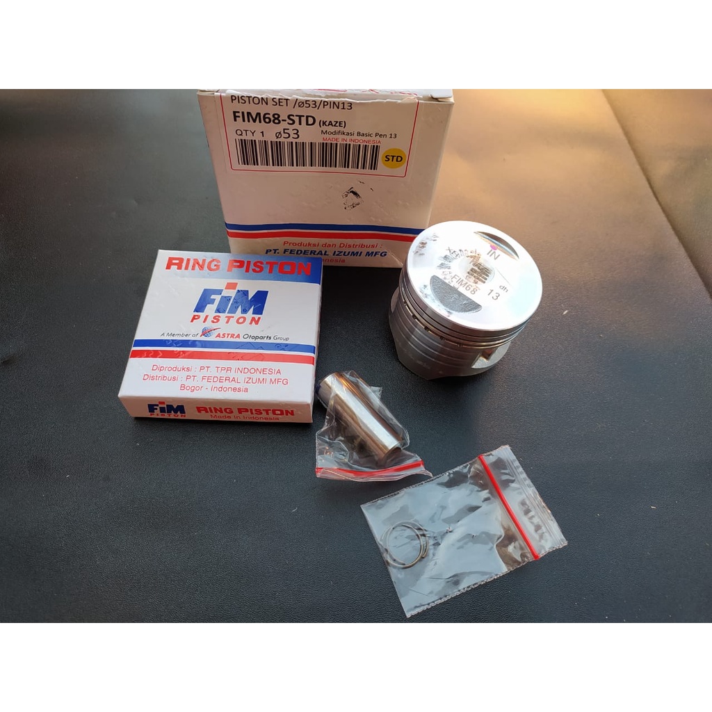 Mdr Seher Piston Kit Kaze Modif Pen 13 Dim 53 OS STD FIM68 FIM