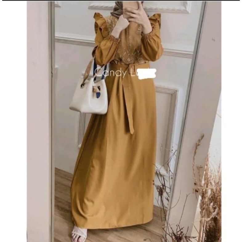 GAMIS NALENA SWAN BROKAT TILE DAILY.TILE BRUKAT DAILY BUSUI WANITA