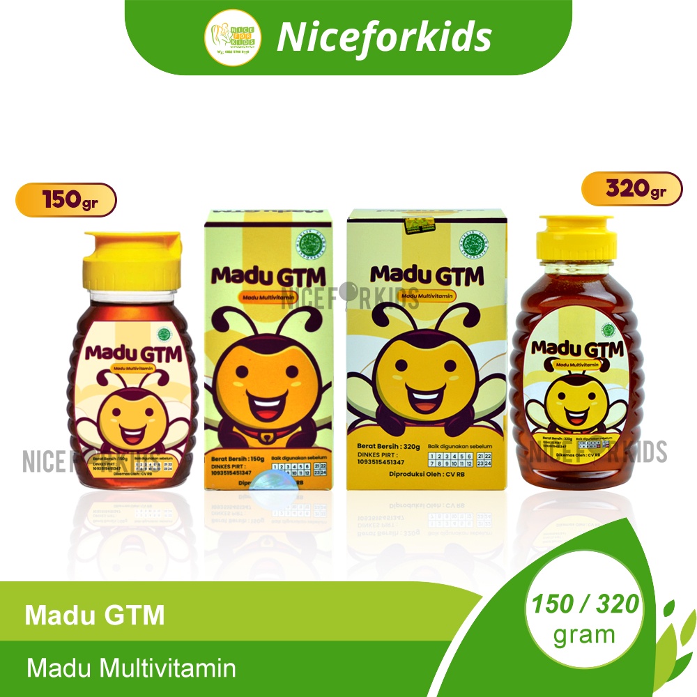 Madu GTM Penambah Nafsu Makan Anak 150gr / 320gr / Madu Murni untuk Anak  usia 1 tahun Suplemen Multivitamin Penambah Berat Badan Anak