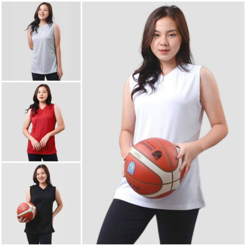 Jersey basket polos cewek baju olahraga wanita polos bahan drifit