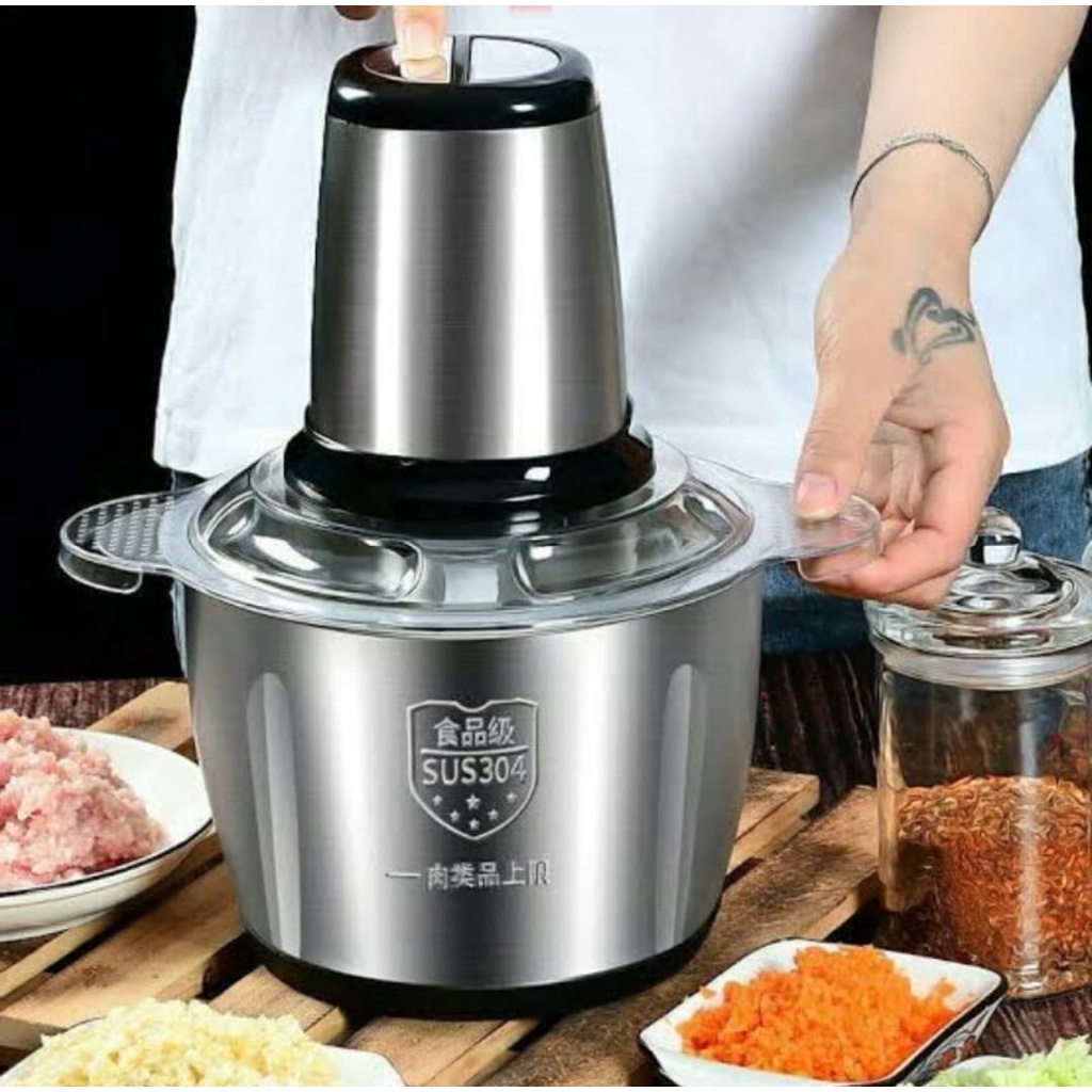 Chopper Stainless Blender Daging Serbaguna MKC 118