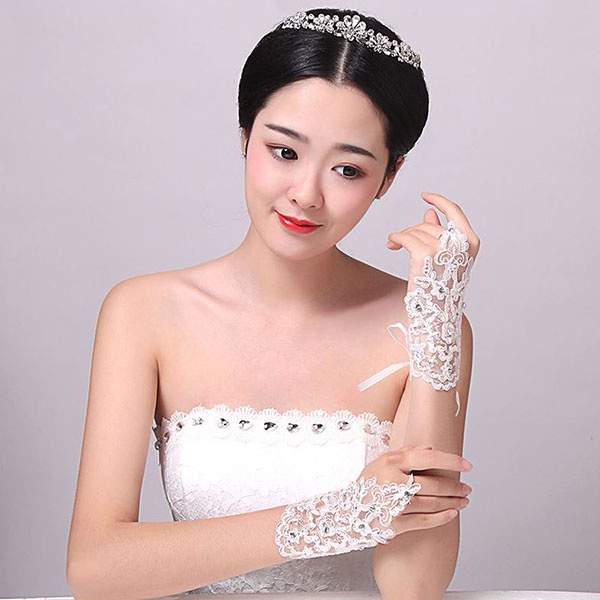 sarung tangan pengantin renda lace wedding gloves jha007(4i5)