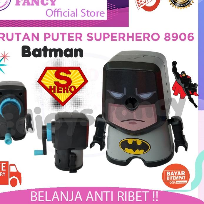 

New! Serutan meja puter Serutan pensil putar sharpener portable superhero Spiderman Captain America Ironman Batman 8906