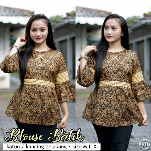 GROSIR BLOUSE BATIK ,ATASAN BATIK WANITA