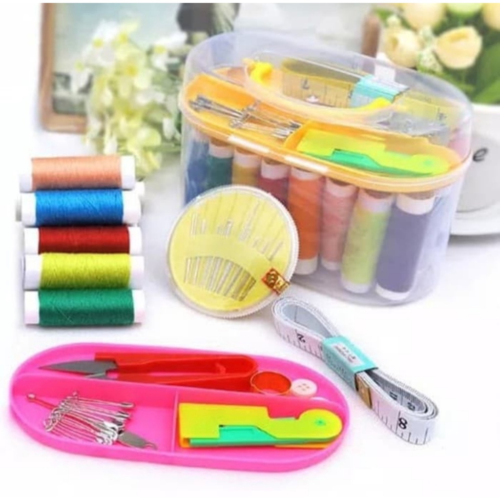 Alat Jahit Kotak Set Lengkap/Sewing Kit Box/Set alat jahit lengkap