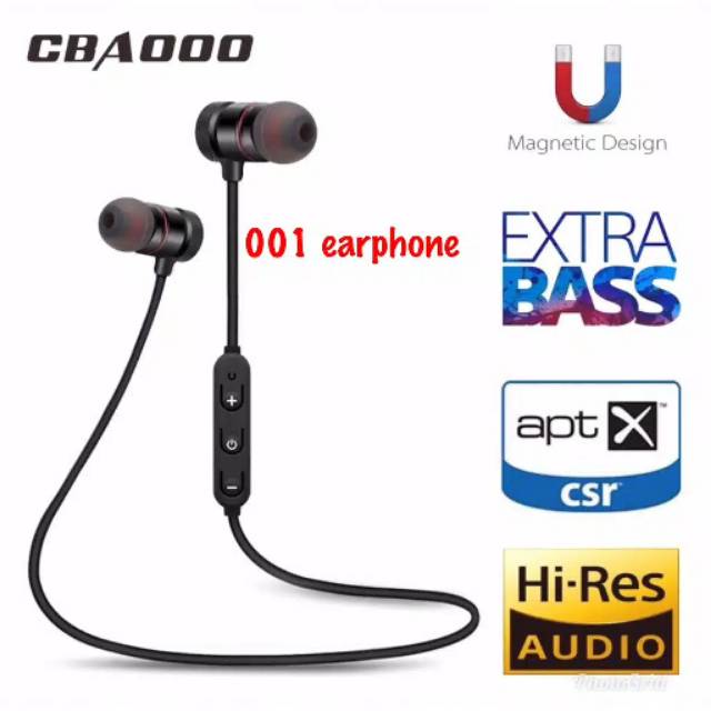 Earphone bluetooth magnetik anti air /headset bluetooth /headset anti air android