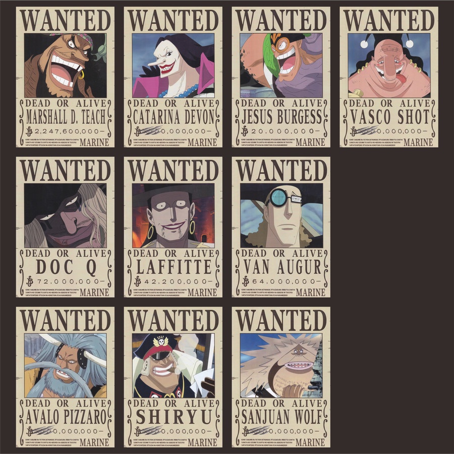 one piece blackbeard wanted