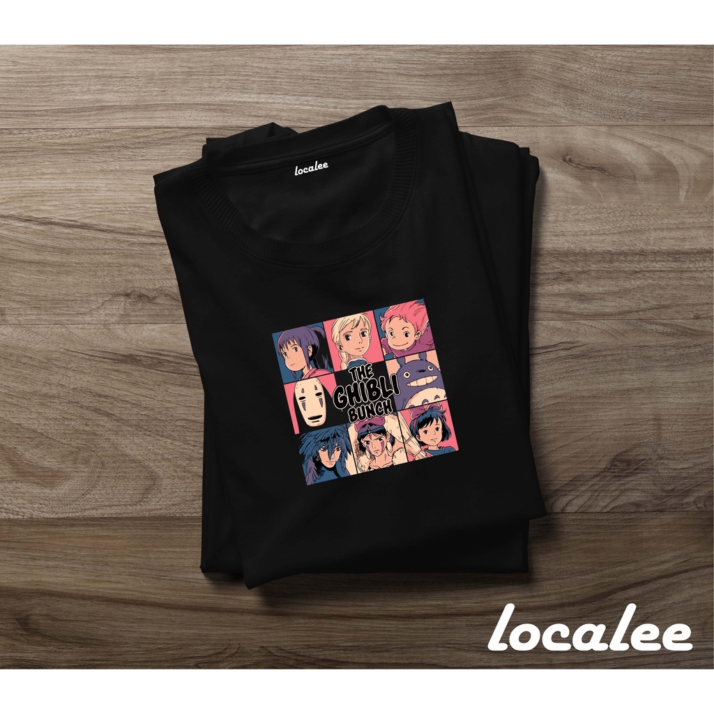 THE GHIBLI BUNCH BLACK TSHIRT-GHIBLI COLLECTION TEE-KAOS SABLON GHIBLI- KAOS GAMBAR GHIBLI