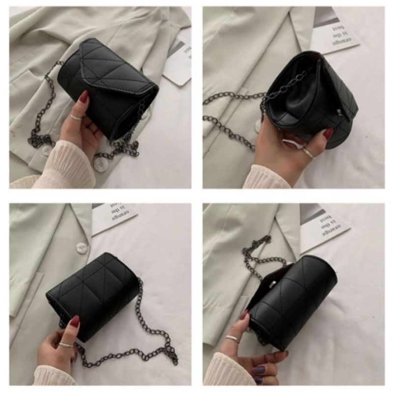 N_B_S / STEFANY Tas Selempang Wanita Kekinian Selempang Rantai Wanita Slingbag Tas Selempang Mini