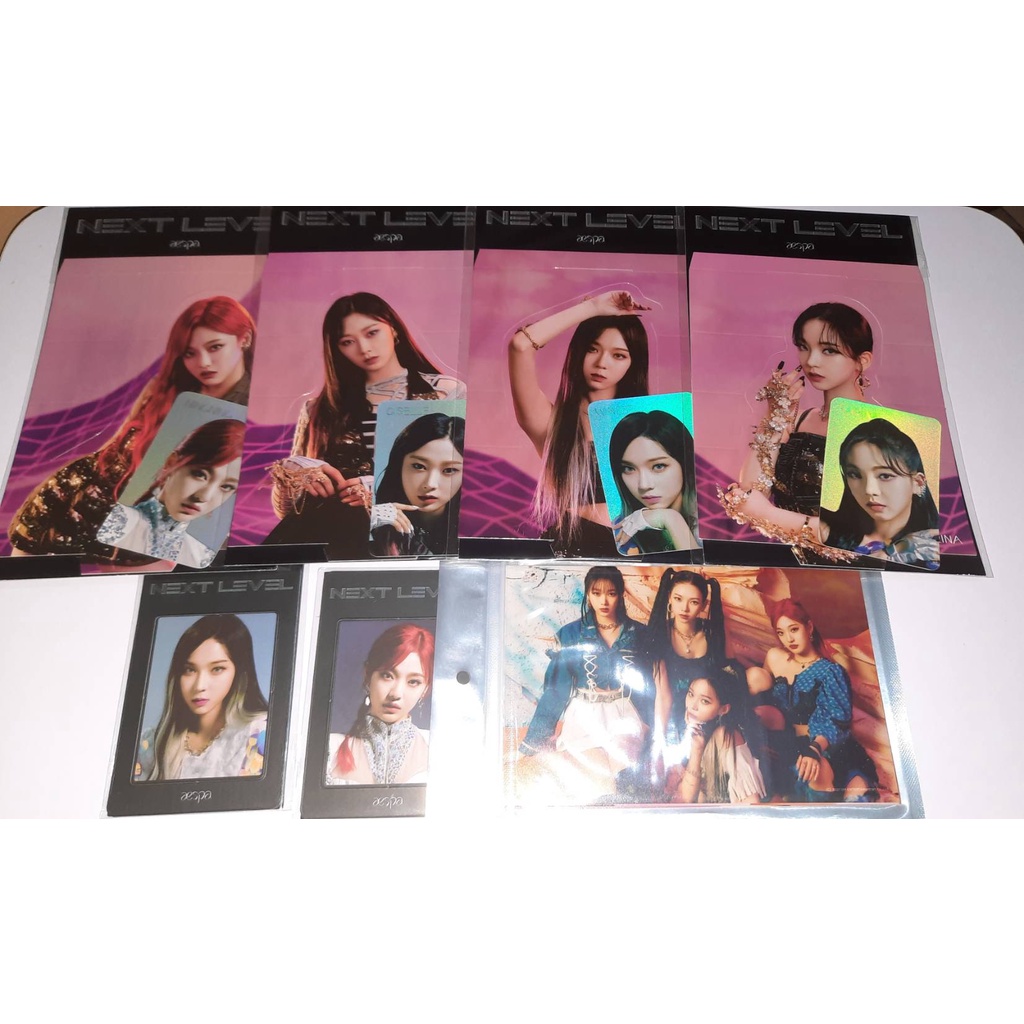 Ready Stock A4 Next Level Giselle, Holo Standee set Ningning Giselle Karina, Photo Magnet set Ningni