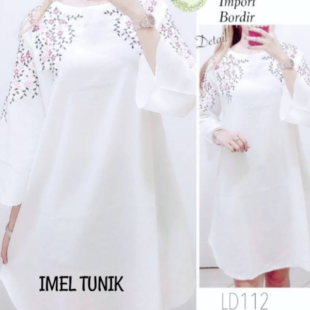TUNIK // IMEL TUNIK // TUNIK WARNA PUTIH //