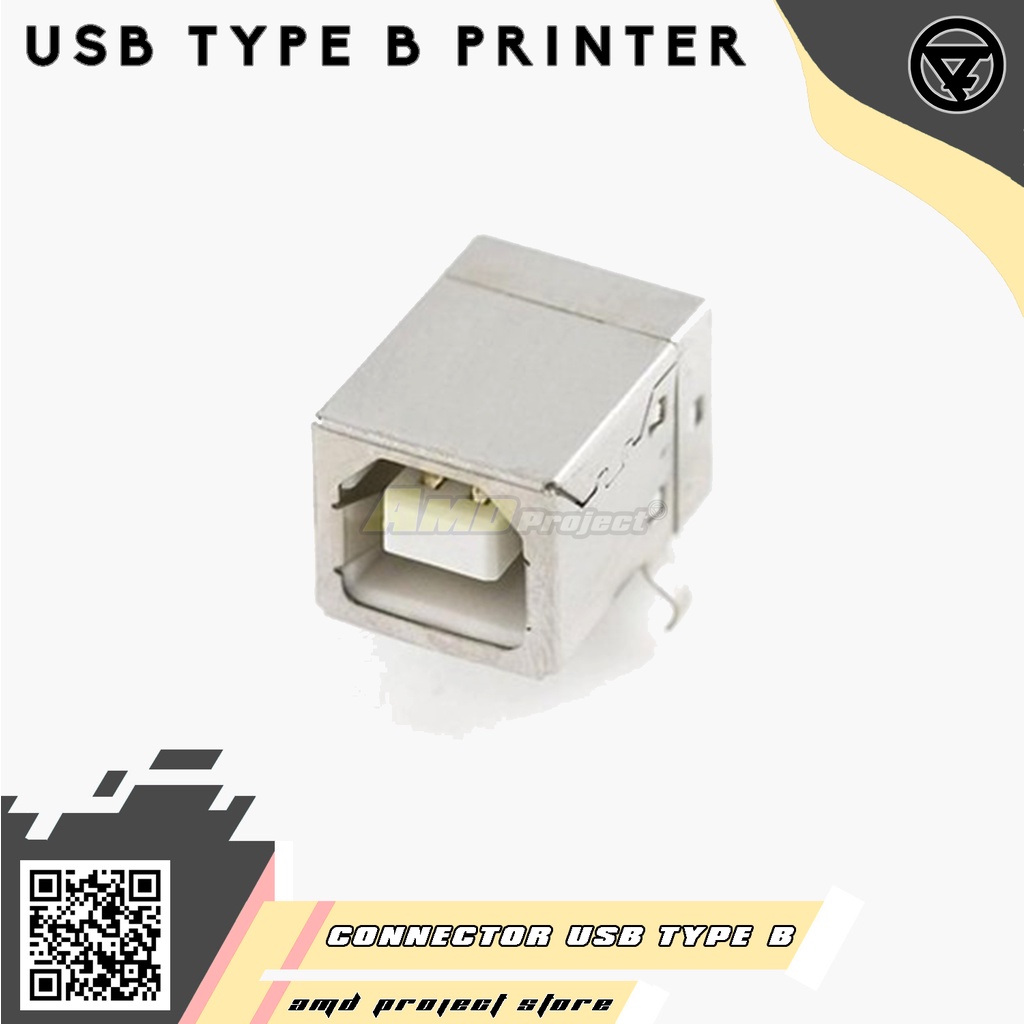 Soket USB Type B Konektor Printer Female Socket Cewek Betina PCB Tipe B