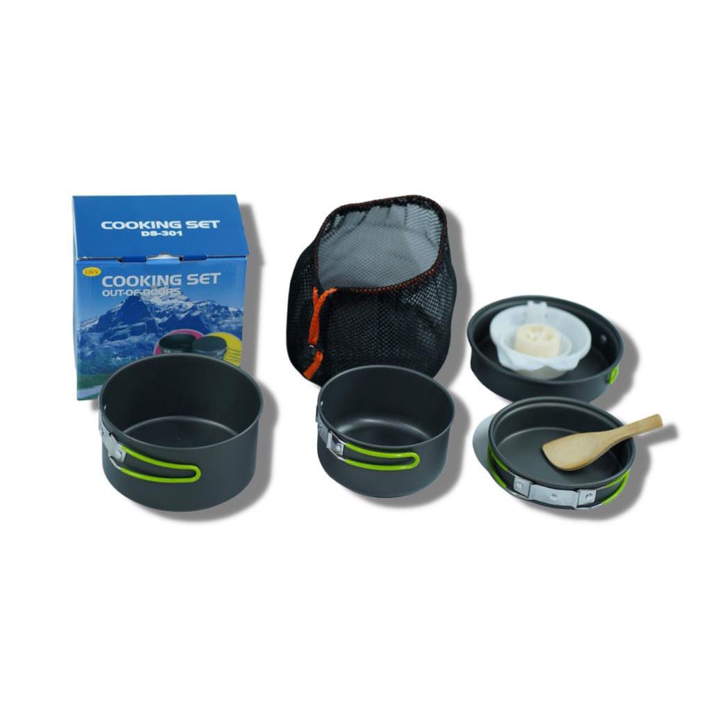 [COD] Cooking set Ds 301 / alat masak set camping / cooking set outdoor / panci camping set / alat masak camping