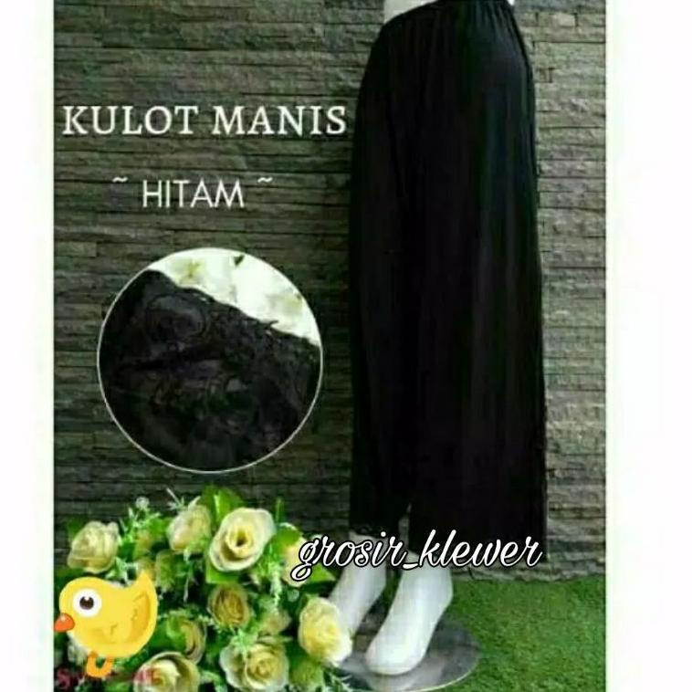 androk pendek hitam//kulot panjang hitam//daleman rok dan daleman celana warna hitam murah [KPI.26Au