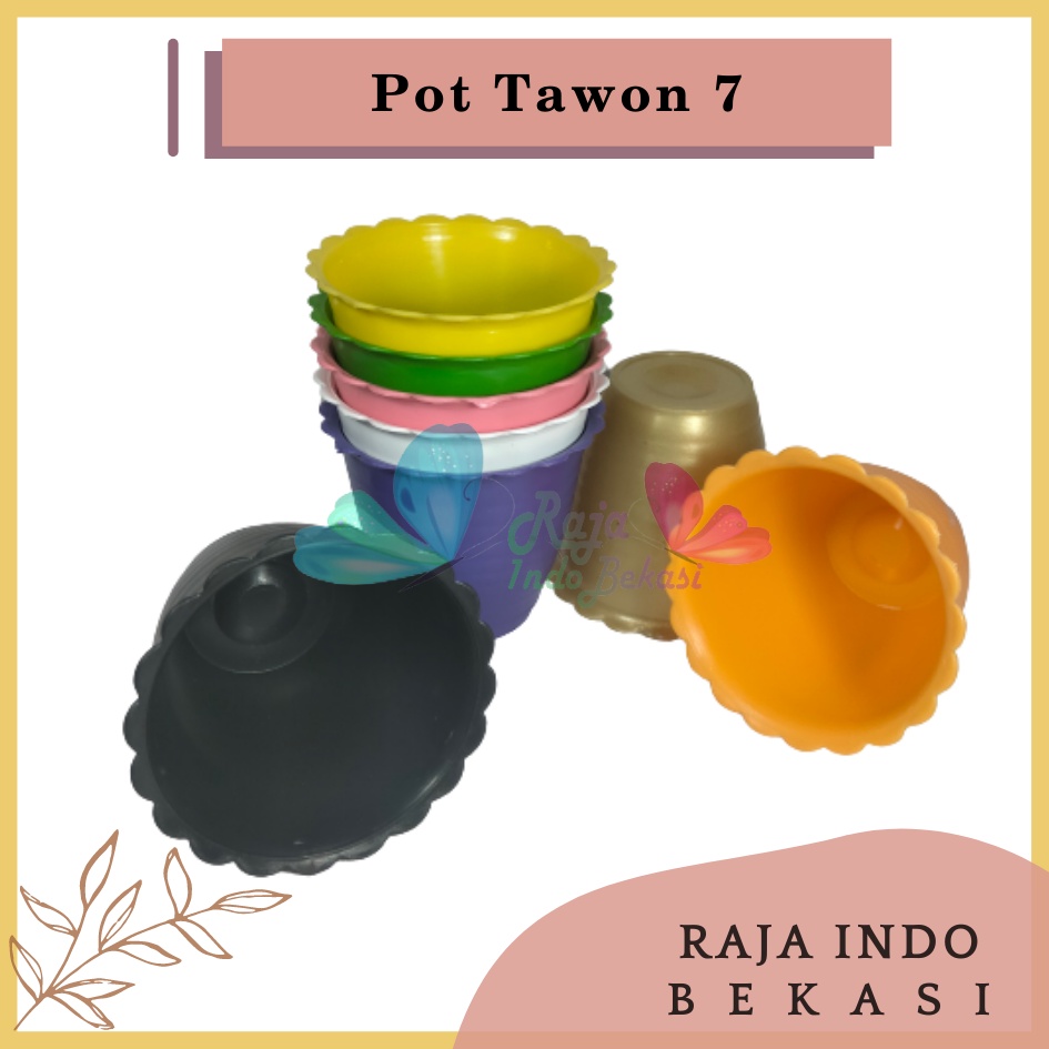 Pot Tawon 7 Warna-Warni 7.5 Cm By Garden Of Love Pot Bunga Plastik Mini Lucu Vas Bunga Kaktus Kecil