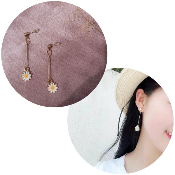 Long Daisy Earrings / Anting Panjang Wanita