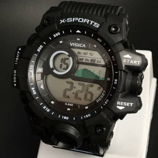 Jam tangan digital Sporty jumbo water Resist merk Visica 640