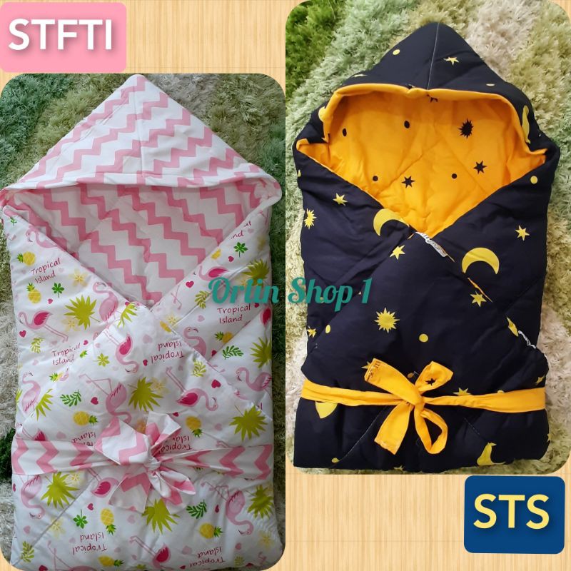 Selimut topi bayi / Hoodie blanket baby / selimut bayi / bedcover baby