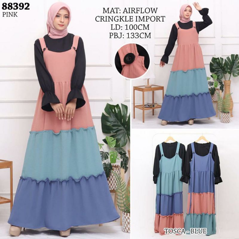 Fortune GAMIS SET OVERALL RAINBOW CRINGKLE IMPORT / 88392
