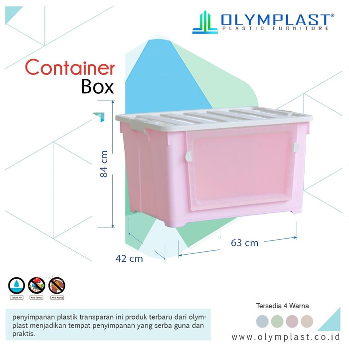 Storager Box Kotak Penyimpanan 62 Liter Premium OBC - Olymplast