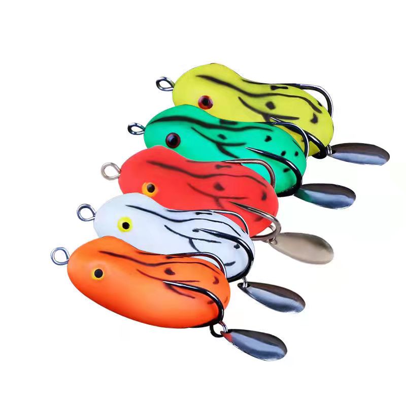 Umpan Pancing Soft Frog 7g/9g Katak Casting Soft Frog Lure Floating Bait 3D Eyes soft frog killer Top Water Fishing Lure With Sequins Umpan Ikan alat mancing