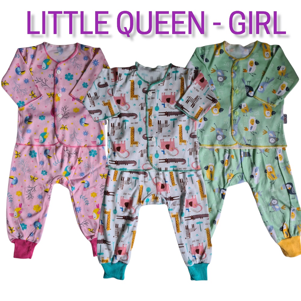 Little Queen Setelan Panjang Newborn Piyama Bayi SNI Girl Edition
