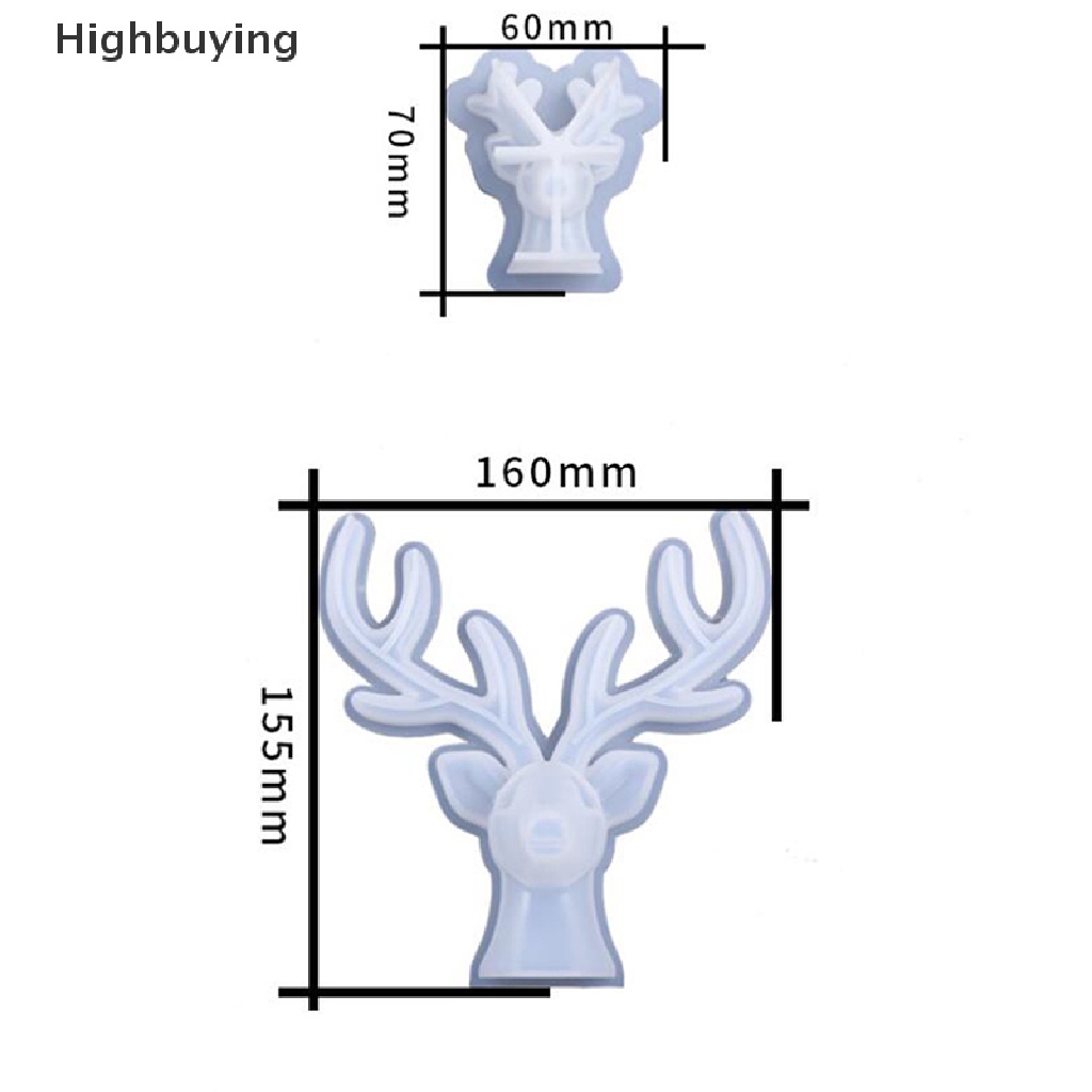 Hbid Rak Display Perhiasan Anting DIY Bentuk Rusa Bahan Silikon