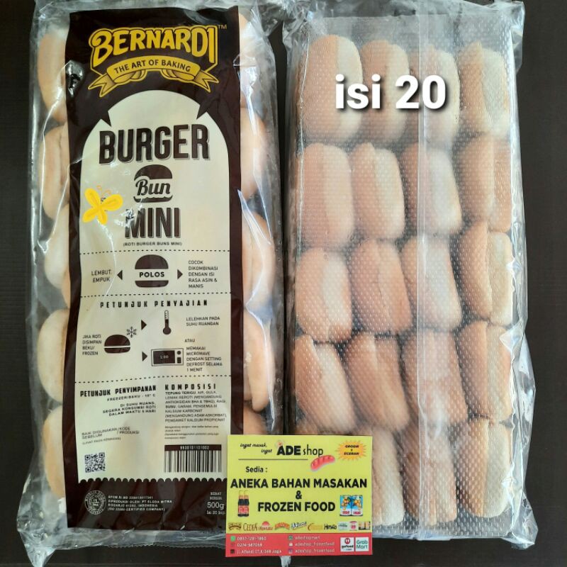 

roti burger mini Bernardi isi 20 500gr