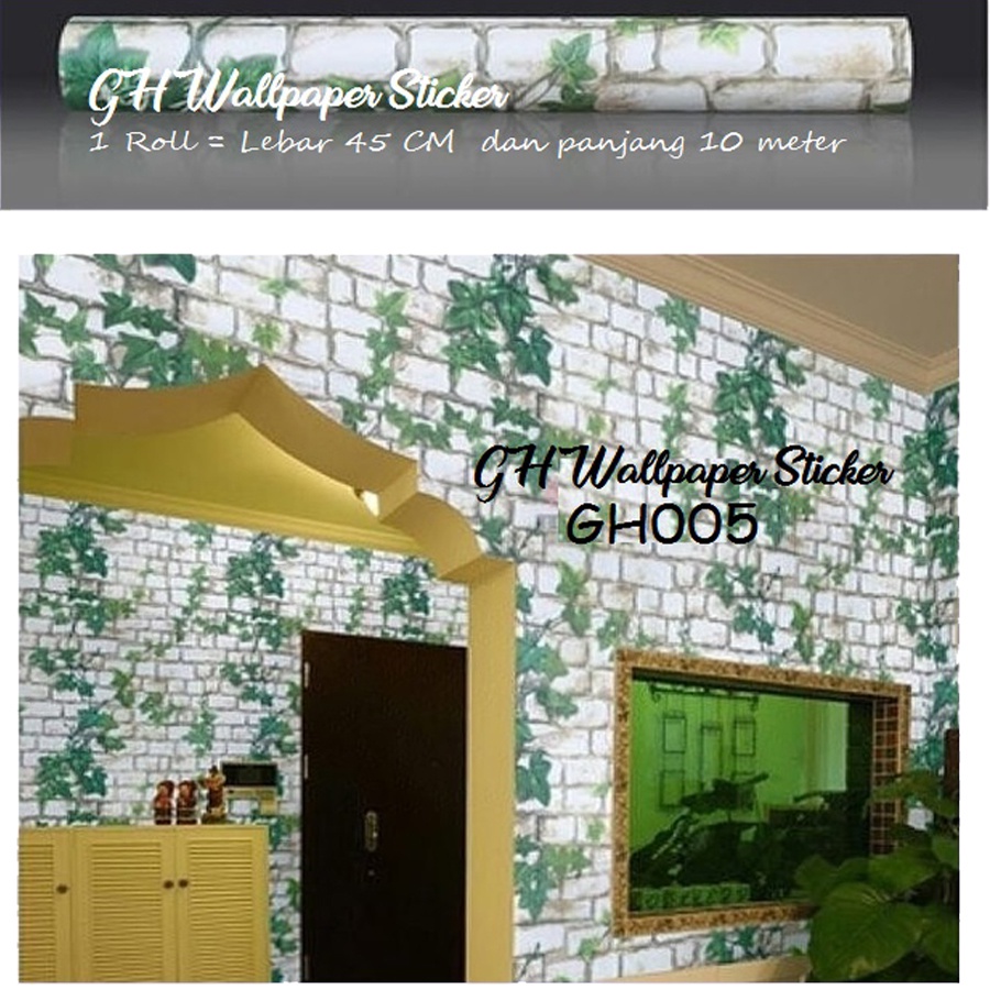 COD - Wallpaper Sticker Motif SALUR BUNGA BEST SELLER!! Premium High Quality 45cm x 5m / wallpaper dinding / wallsticker /WPS