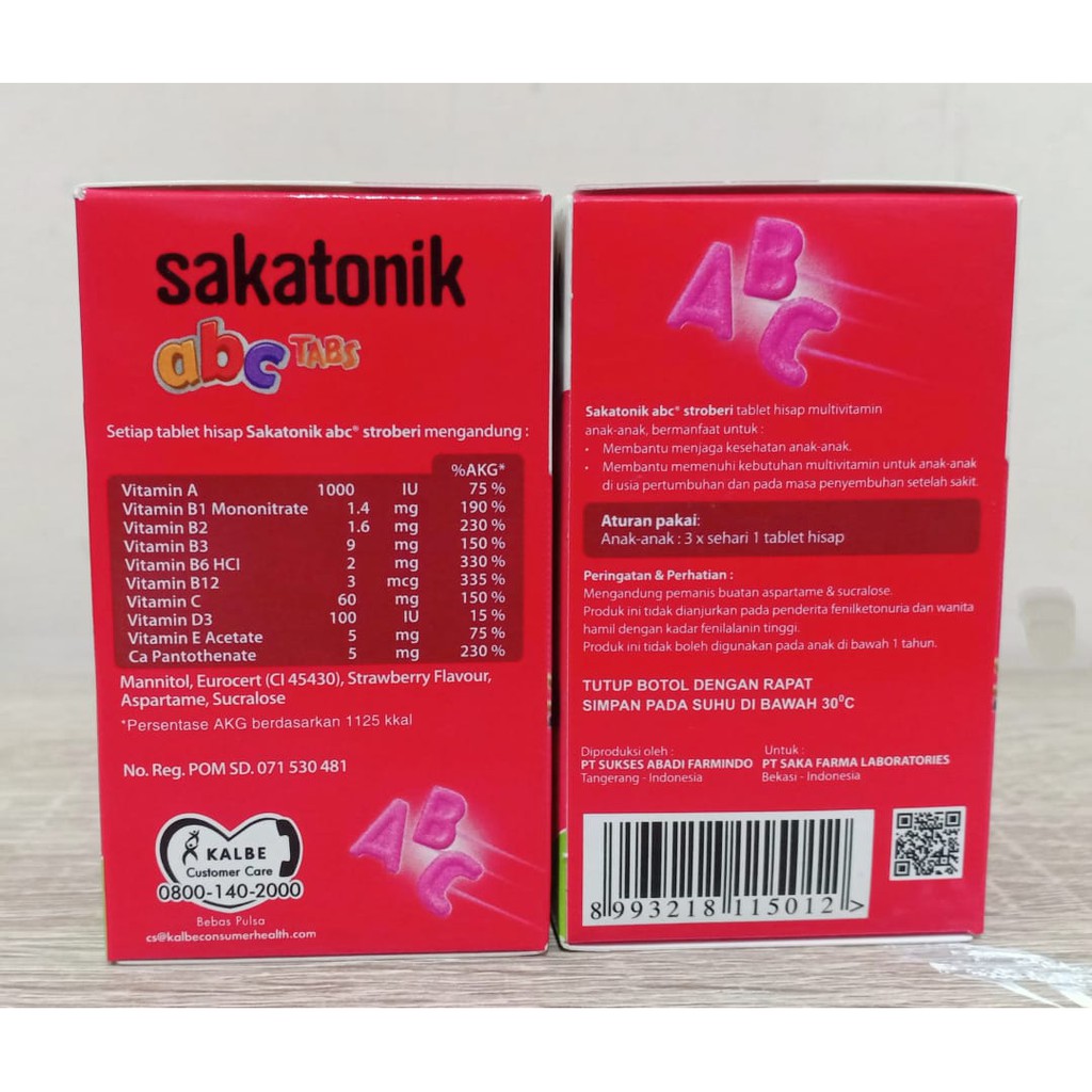 SAKATONIK ABC TABLET HISAP 30 TABLET