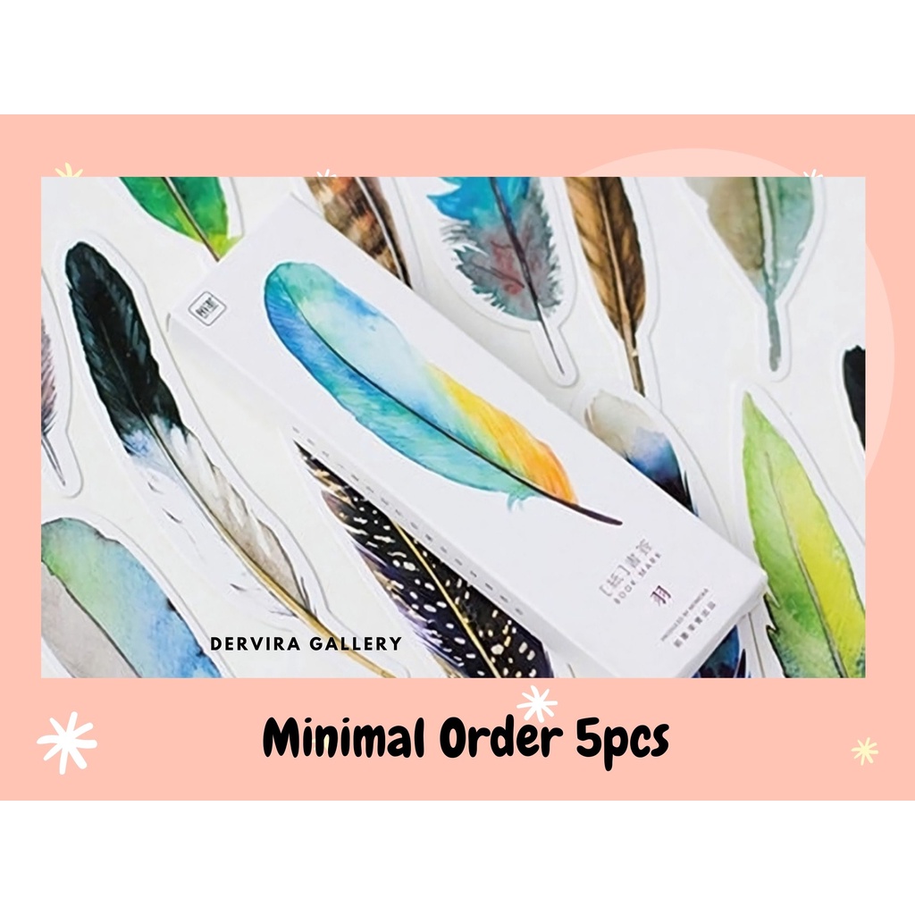 

Penanda Buku Desain Bulu Warna-Warni Aestetic dan Unik Untuk Kantor dan Sekolah Motif Random