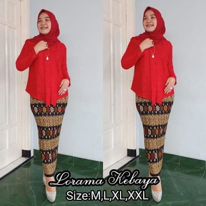 stelan kebaya brukat floy rok plisket terlarisss