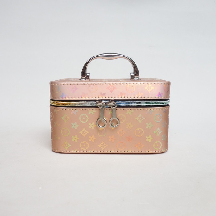 ༺ COD AKTIF ༻ BEAUTY CASE BOX MAKEUP TAS KOSMETIK KOTAK RIAS MURAH TERBARU GOLD 8016 - GOLD LV-S
